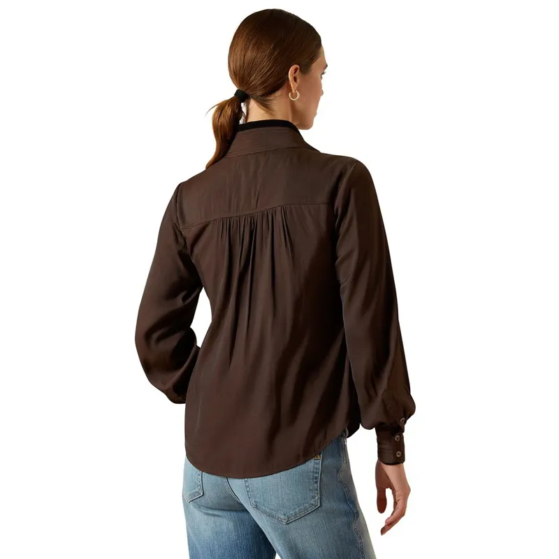 Ariat Country Kildwick Women's Blouse - Coffee Brown-2