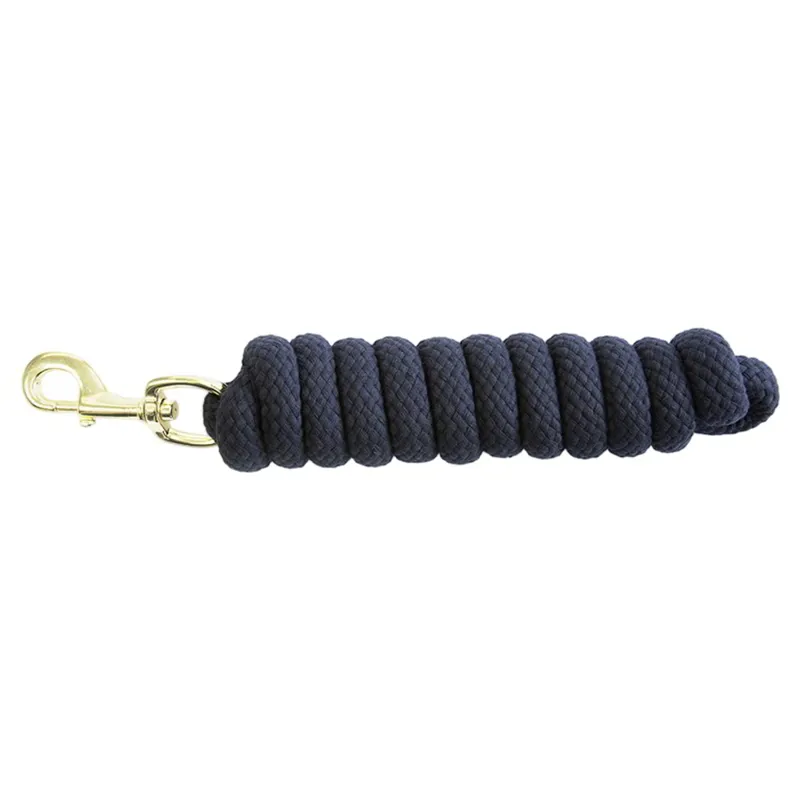 KM Elite Cotton Double Braid Lead Rope 7ft - Plain Navy