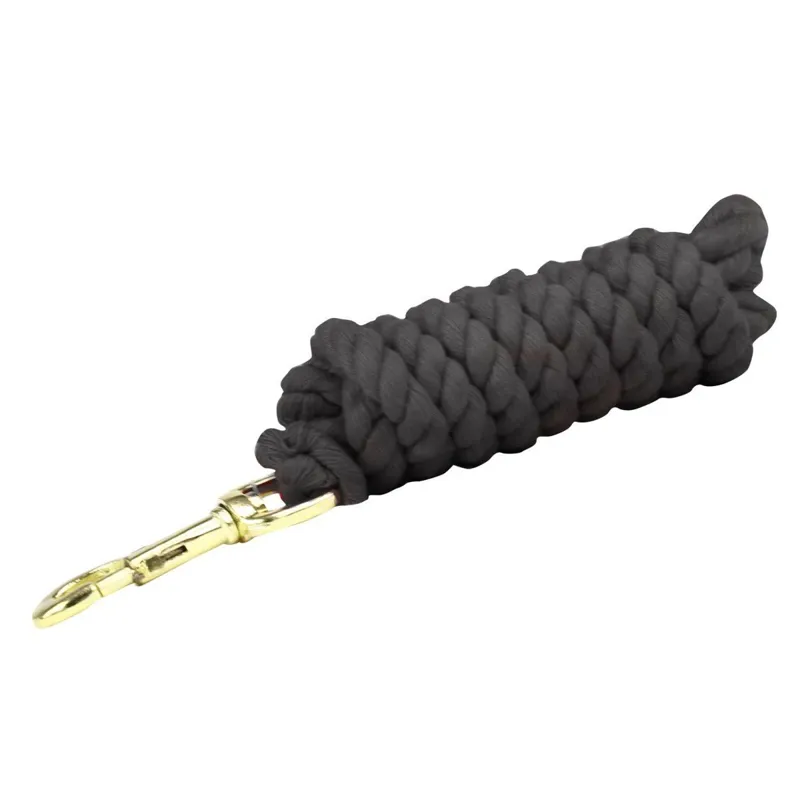 KM Elite Superfine Cotton Lead Rope - Black-1