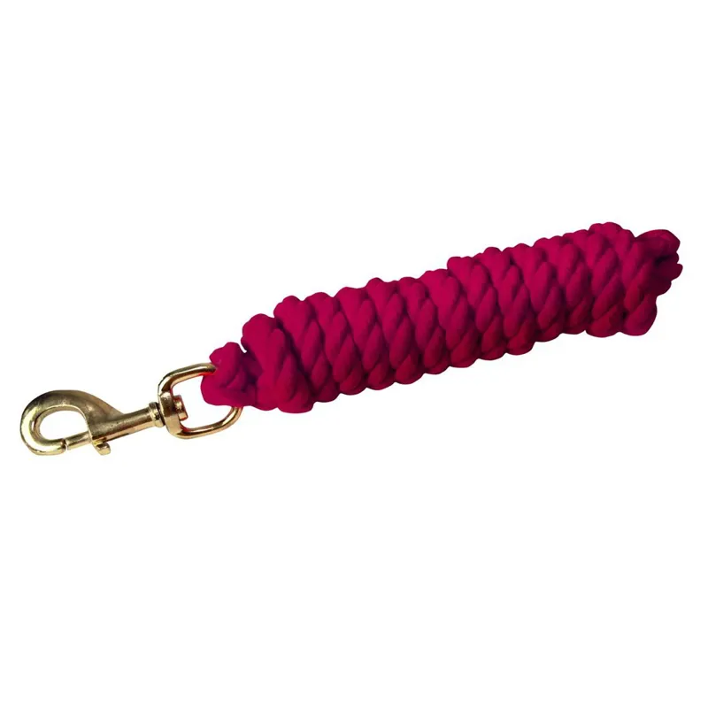 KM Elite Superfine Cotton Lead Rope - Burgundy-1
