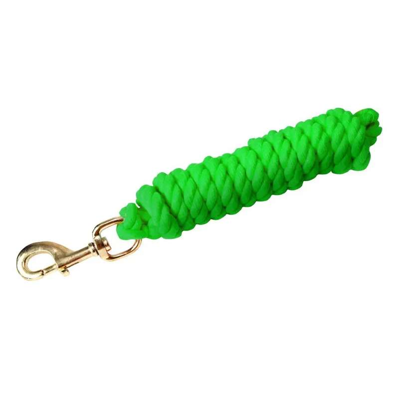 KM Elite Superfine Cotton Lead Rope - Hot Green-1