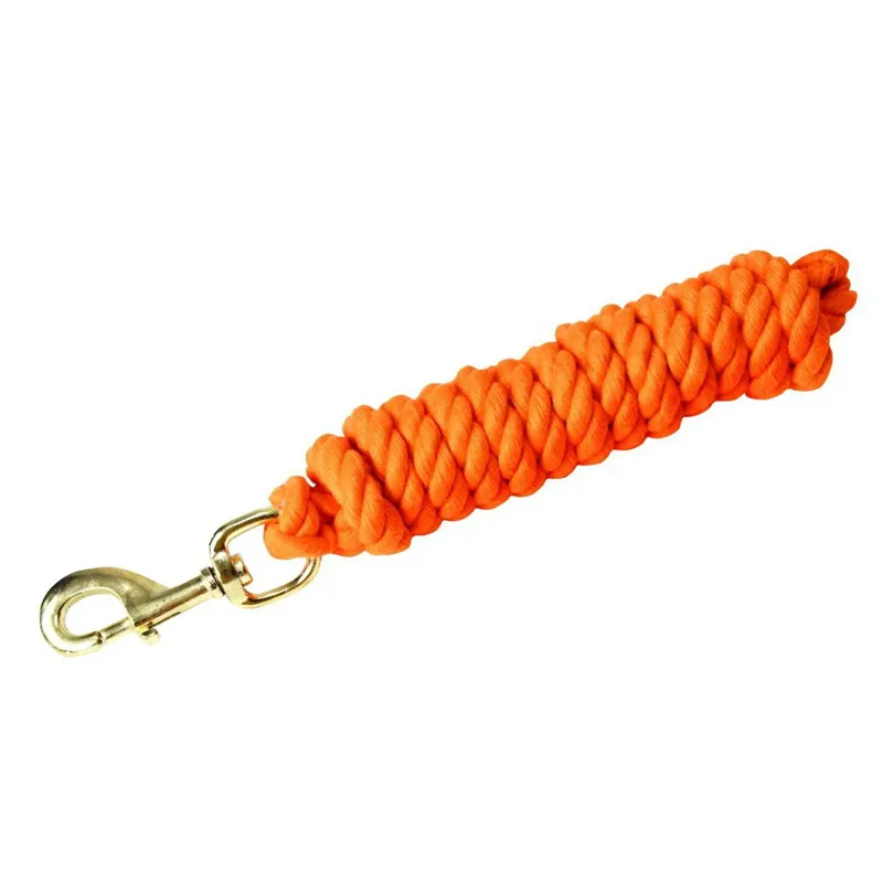 KM Elite Superfine Cotton Lead Rope - Hot Orange-1