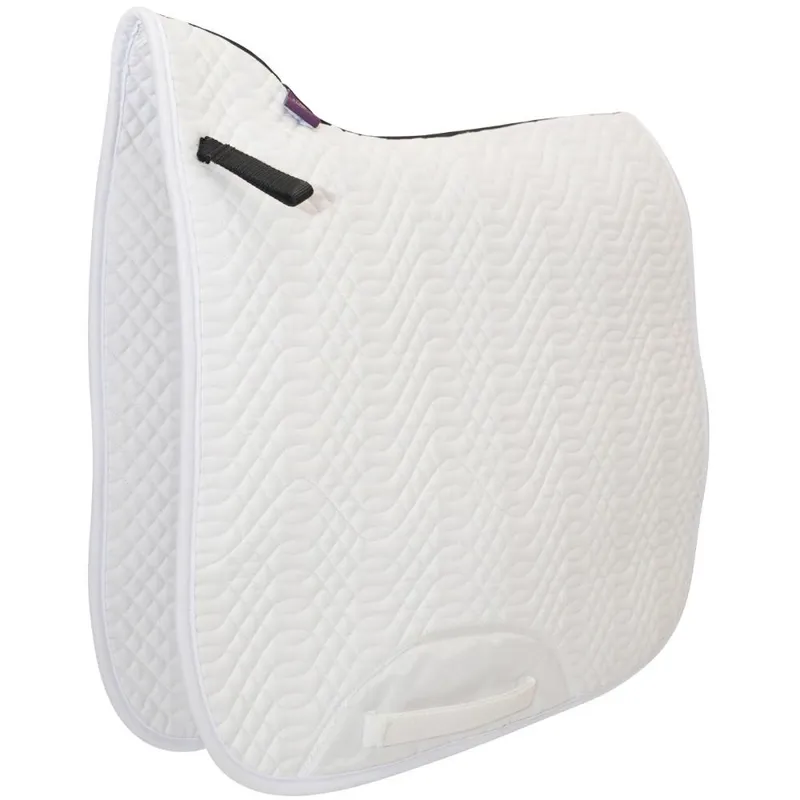 KM Elite Cotton High Wither Dressage Saddle Pad - White