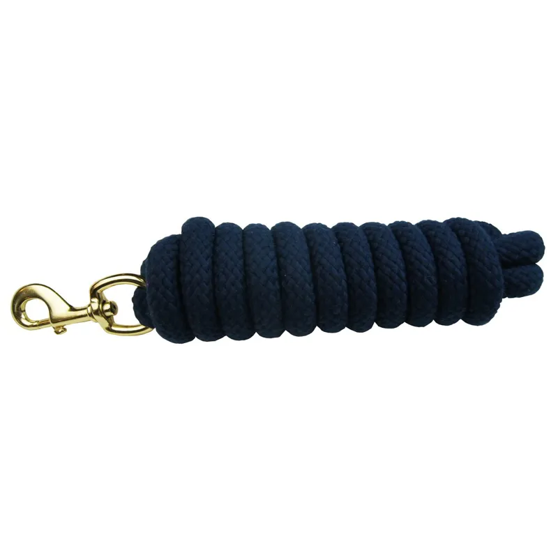 KM Elite 10ft Cotton Double Braided Lead Rope - Navy Blue-1