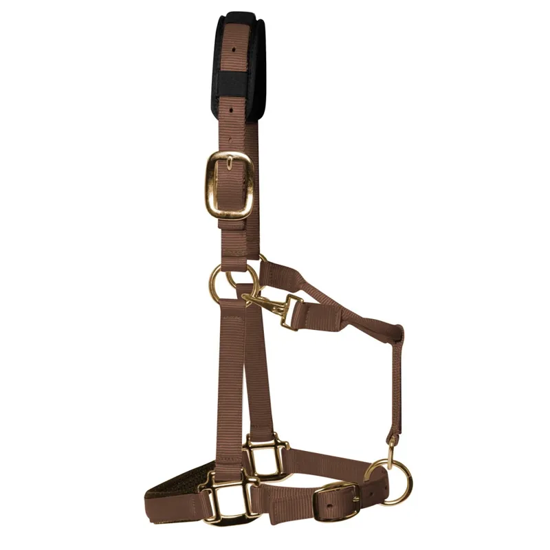 KM Elite Luxury Padded Halter - Brown