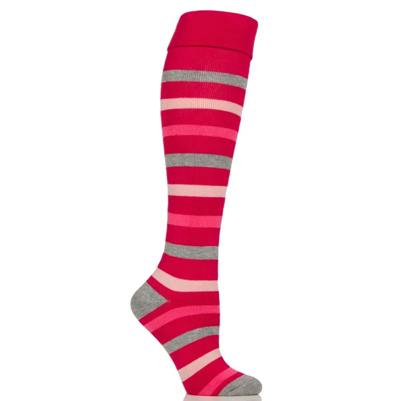 Sockshop Wild Feet Knee High Junior Tall Boot Socks - Pink