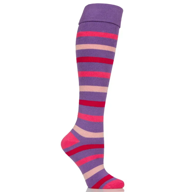 Sockshop Wild Feet Knee High Junior Tall Boot Socks - Purple