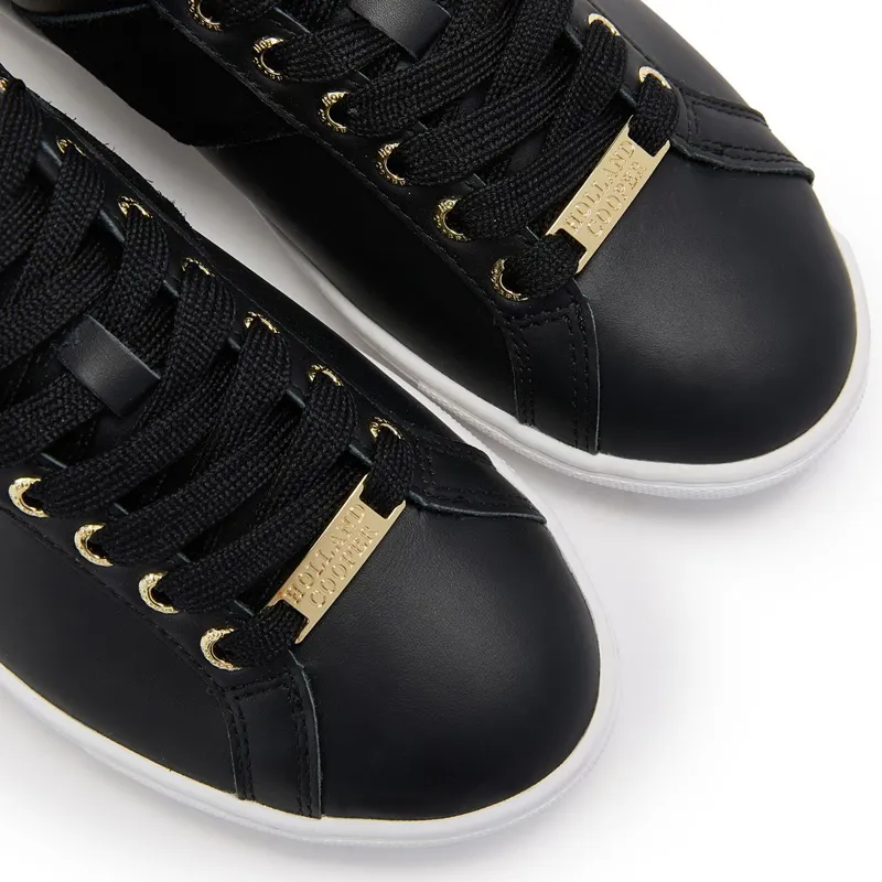 Holland Cooper Knightsbridge Ladies Court Sneakers - Black-4