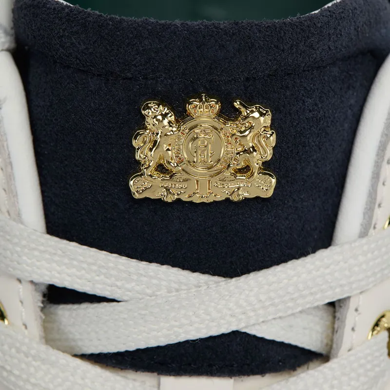 Holland Cooper Knightsbridge Ladies Court Sneakers - White/Navy-3