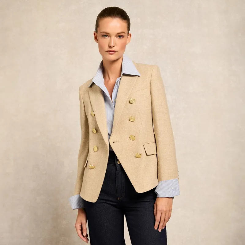 Holland Cooper Knightsbridge Women's Blazer - Oatmeal-1