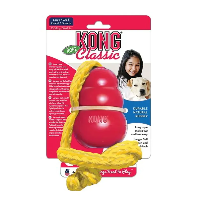 KONG Classic with Rope - Red