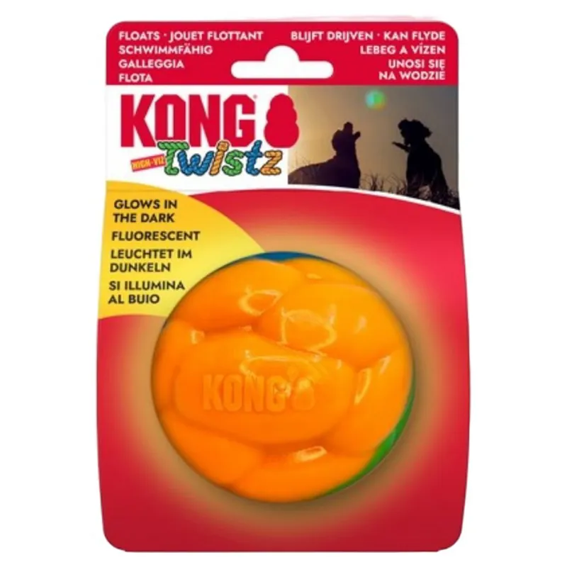 KONG Twistz High-Vis Dog Ball