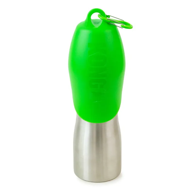KONG H2O Stainless Steel Dog Water Bottle - Green 25oz