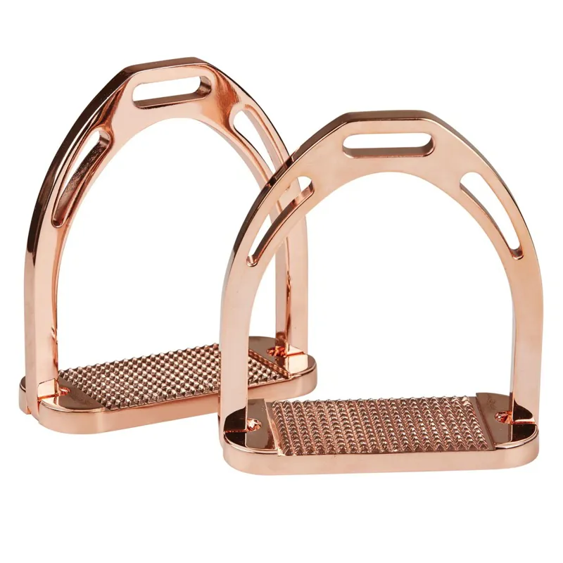 Korsteel Aluminum Stirrup Irons - Rose Gold