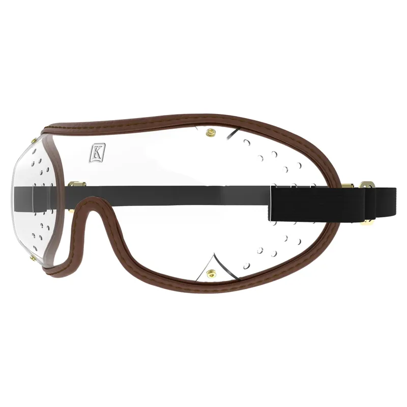 Kroops Triple-Slot Racing Goggles - Brown/Clear