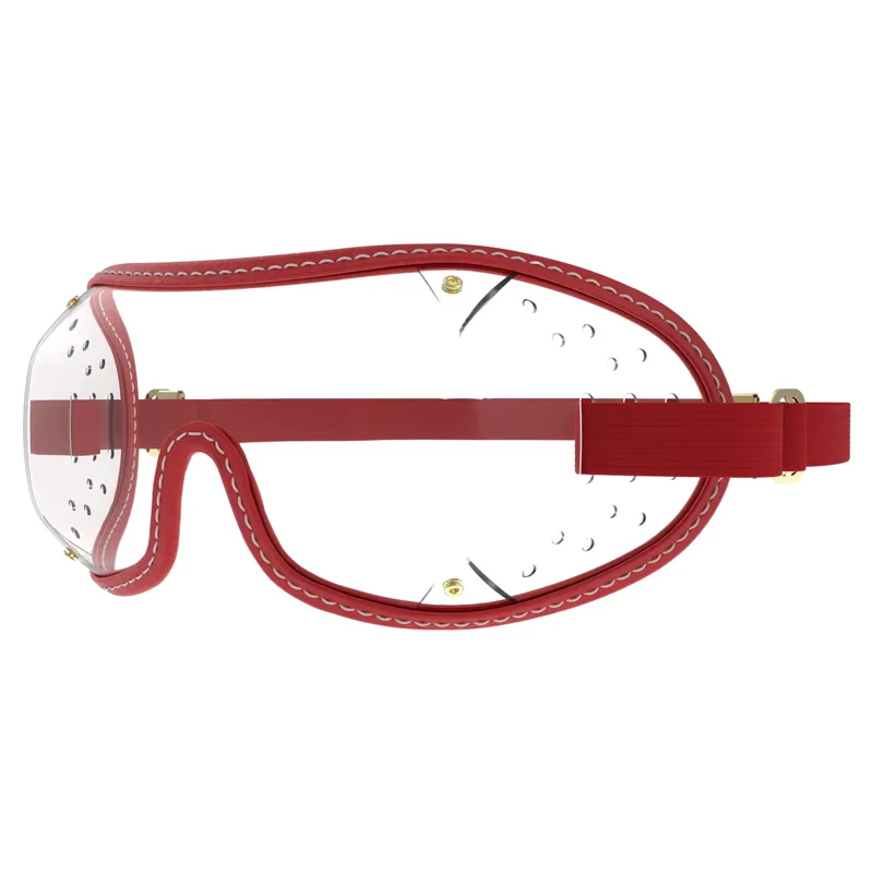 Kroops Triple-Slot Racing Goggles - Red/Clear