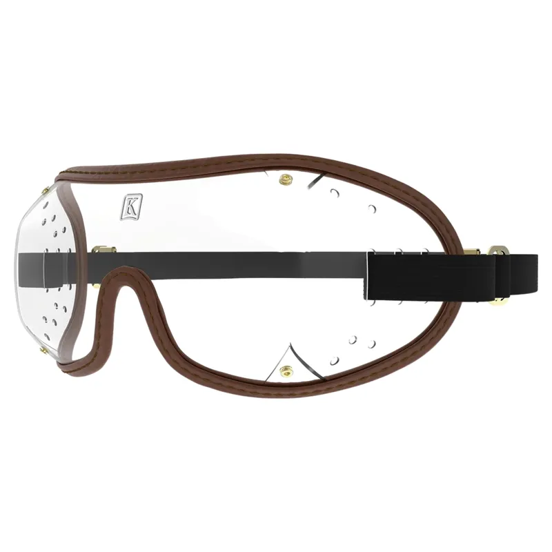 Kroops Triple-Slot Racing Goggles - Brown/Clear-1
