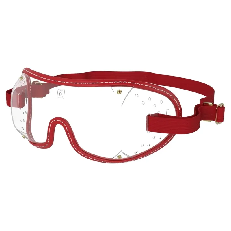 Kroops Triple-Slot Racing Goggles - Red/Clear