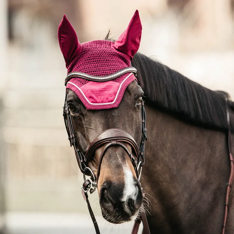 Kentucky Wellington Velvet Fly Bonnet - Fuchsia-1