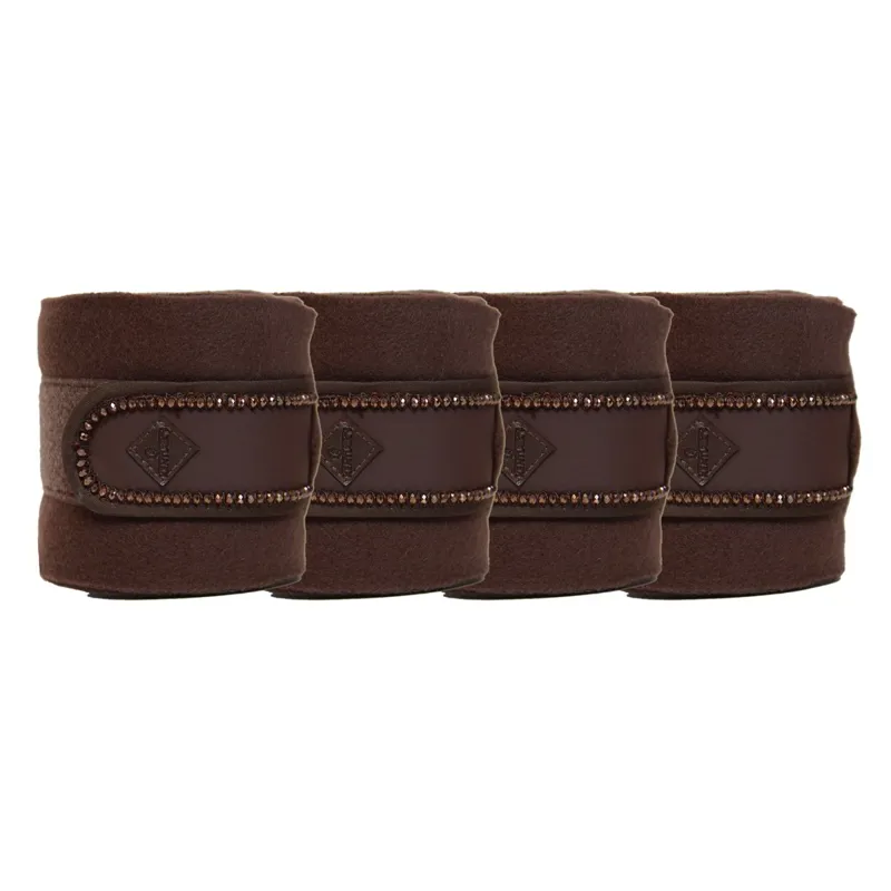 Kentucky Pearls Polar Fleece Polo Wraps - Brown-2