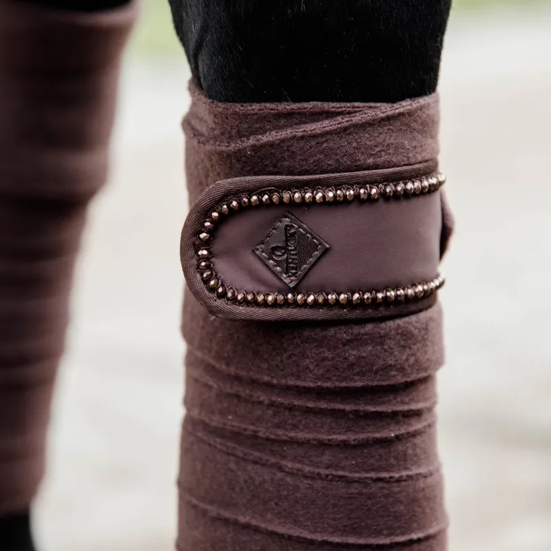 Kentucky Pearls Polar Fleece Polo Wraps - Brown