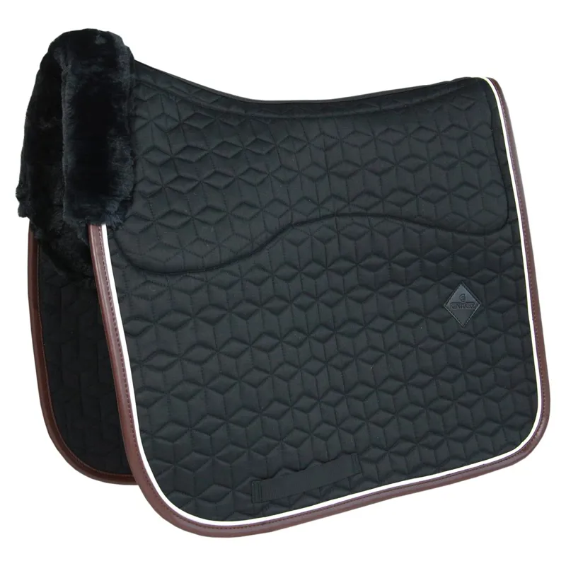 Kentucky Skin Friendly Star Quilting Dressage Saddle Pad - Black