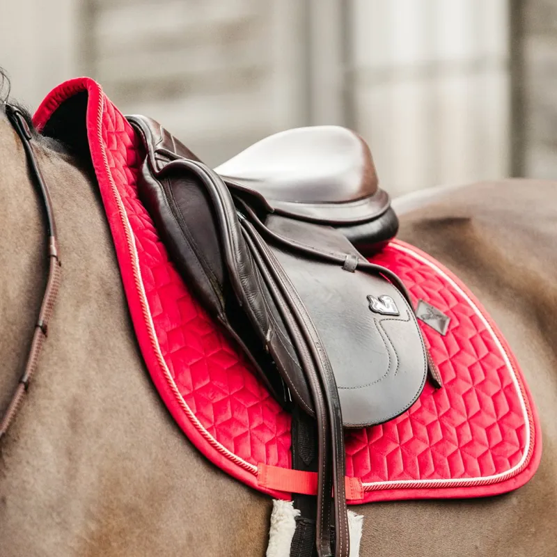 Kentucky Velvet Jumping Saddle Pad - Red-4