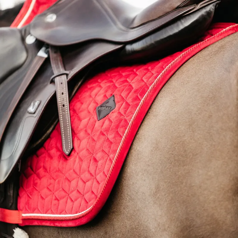Kentucky Velvet Jumping Saddle Pad - Red-5