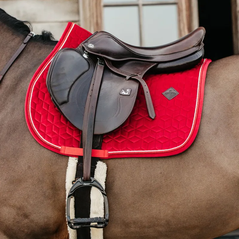 Kentucky Velvet Jumping Saddle Pad - Red-2