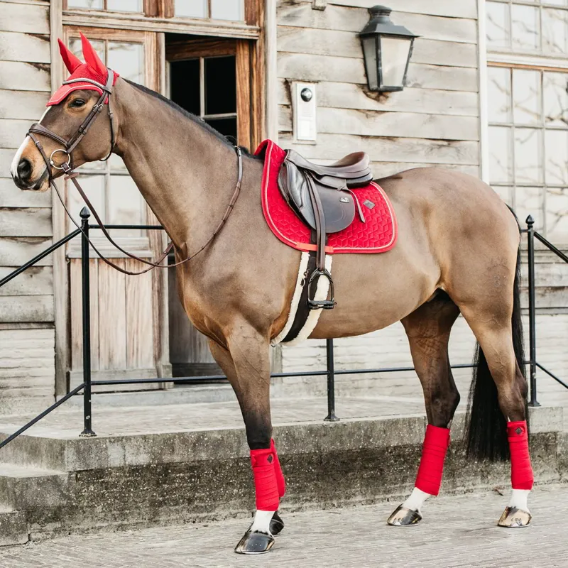 Kentucky Velvet Jumping Saddle Pad - Red-6