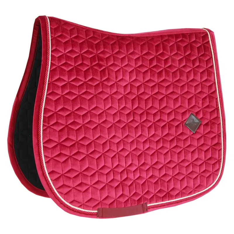 Kentucky Velvet Jumping Saddle Pad - Fuchsia