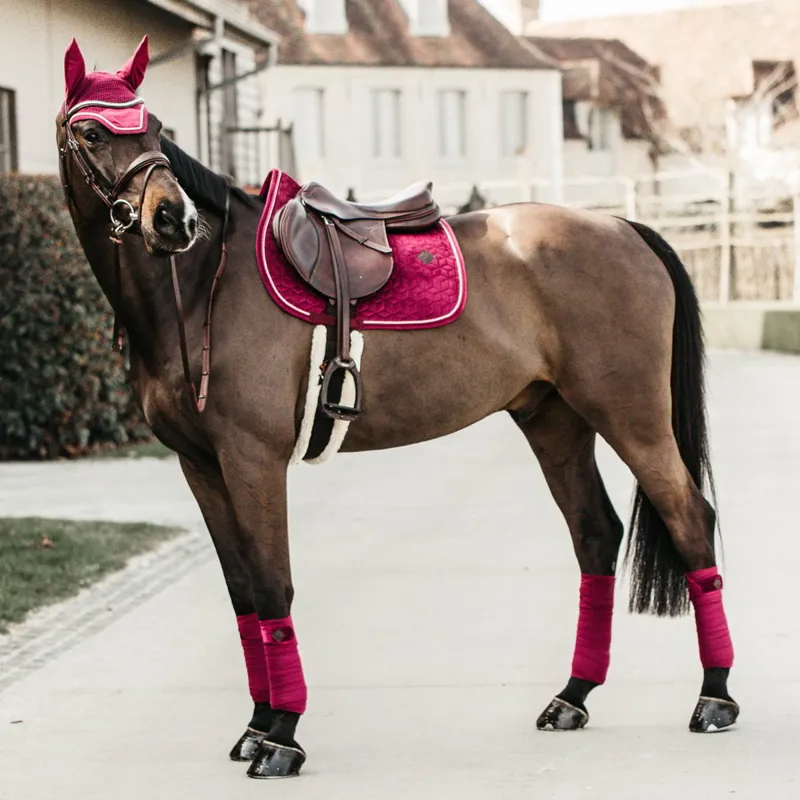 Kentucky Velvet Jumping Saddle Pad - Fuchsia-2