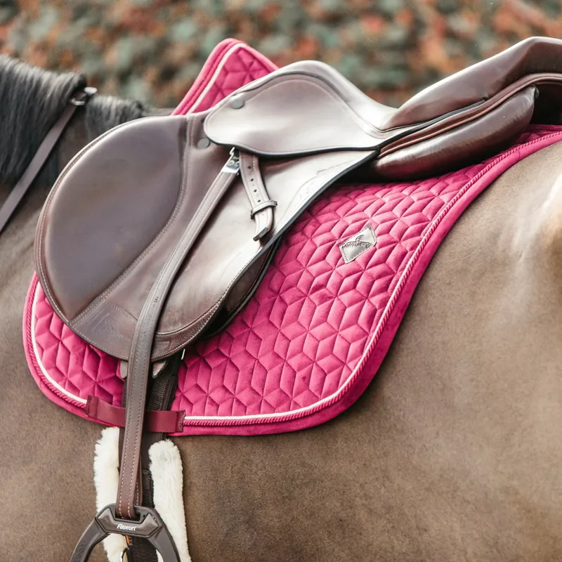 Kentucky Velvet Jumping Saddle Pad - Fuchsia-3
