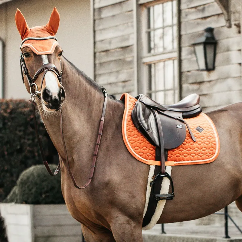 Kentucky Velvet Jumping Saddle Pad - Orange-3