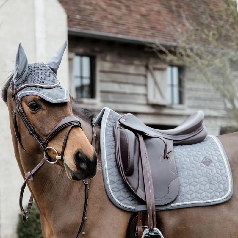 Kentucky Velvet Dressage Saddle Pad - Grey-1