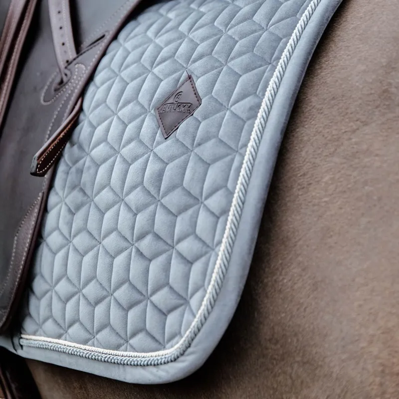 Kentucky Velvet Dressage Saddle Pad - Grey-2