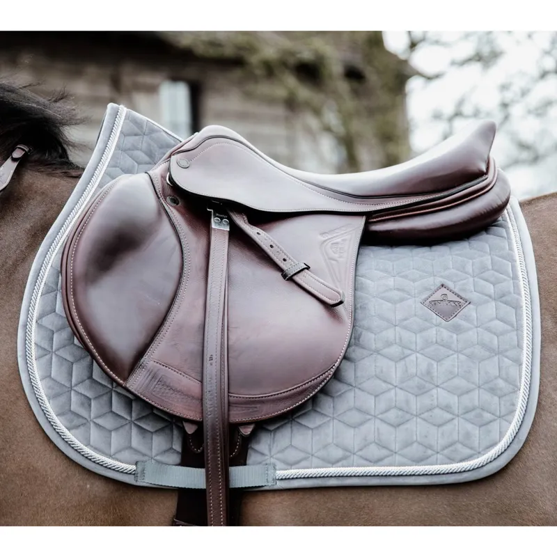 Kentucky Velvet Jumping Saddle Pad - Grey-1