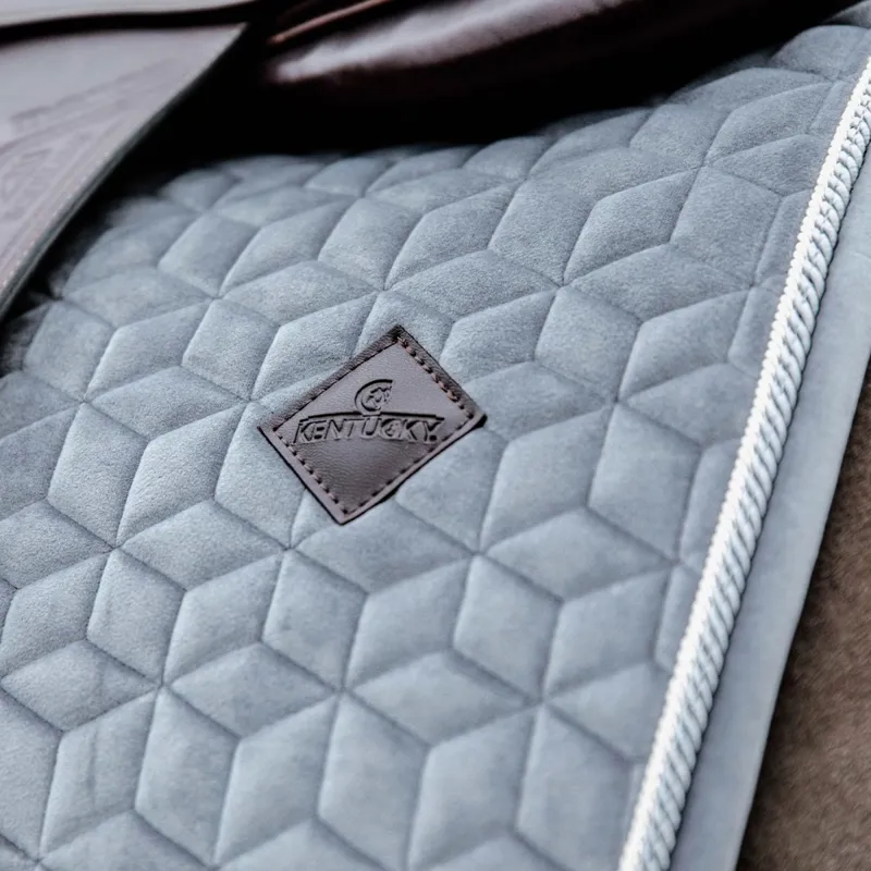 Kentucky Velvet Jumping Saddle Pad - Grey-4