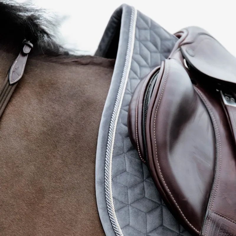 Kentucky Velvet Jumping Saddle Pad - Grey-5
