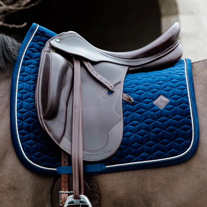 Kentucky Velvet Dressage Saddle Pad - Navy-1