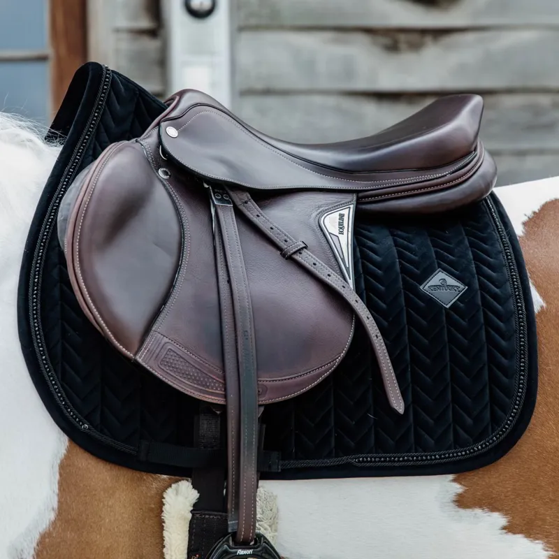 Kentucky Velvet Pearls Saddle Pad - Black-1