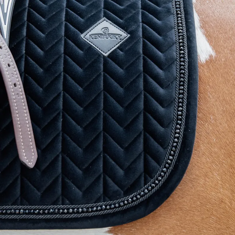 Kentucky Velvet Pearls Saddle Pad - Black-2