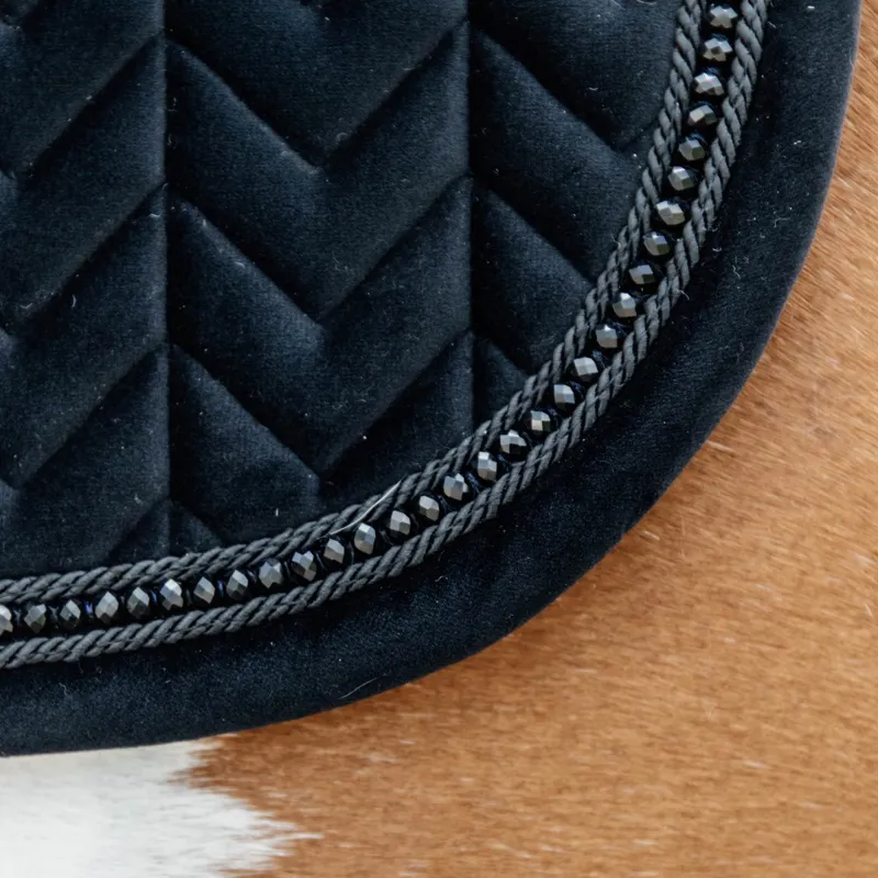 Kentucky Velvet Pearls Saddle Pad - Black-3