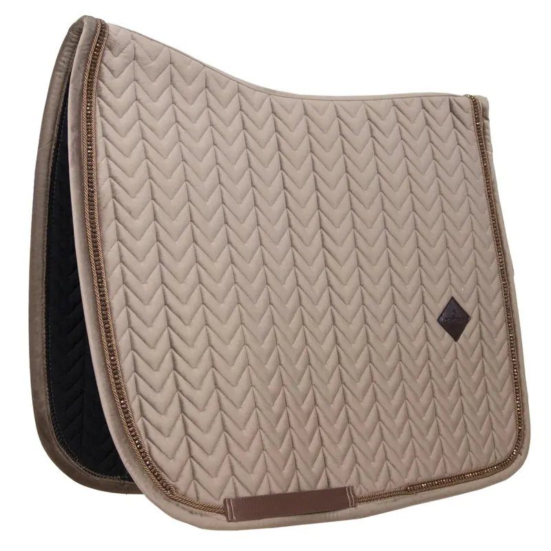 Kentucky Velvet Pearls Dressage Saddle Pad - Beige
