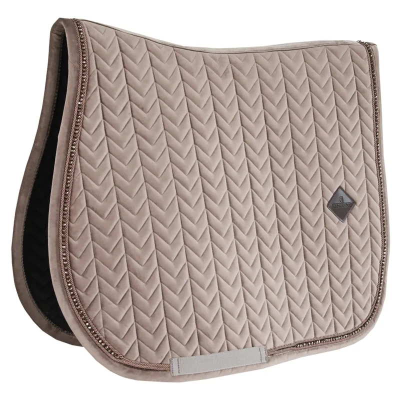 Kentucky Velvet Pearls Saddle Pad - Beige
