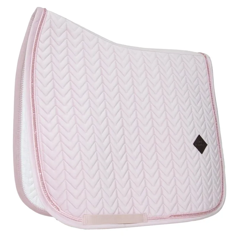 Kentucky Velvet Pearls Dressage Saddle Pad - Soft Rose