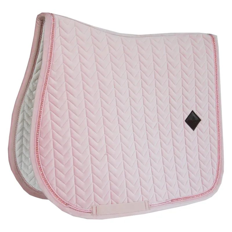 Kentucky Velvet Pearls Saddle Pad - Soft Rose