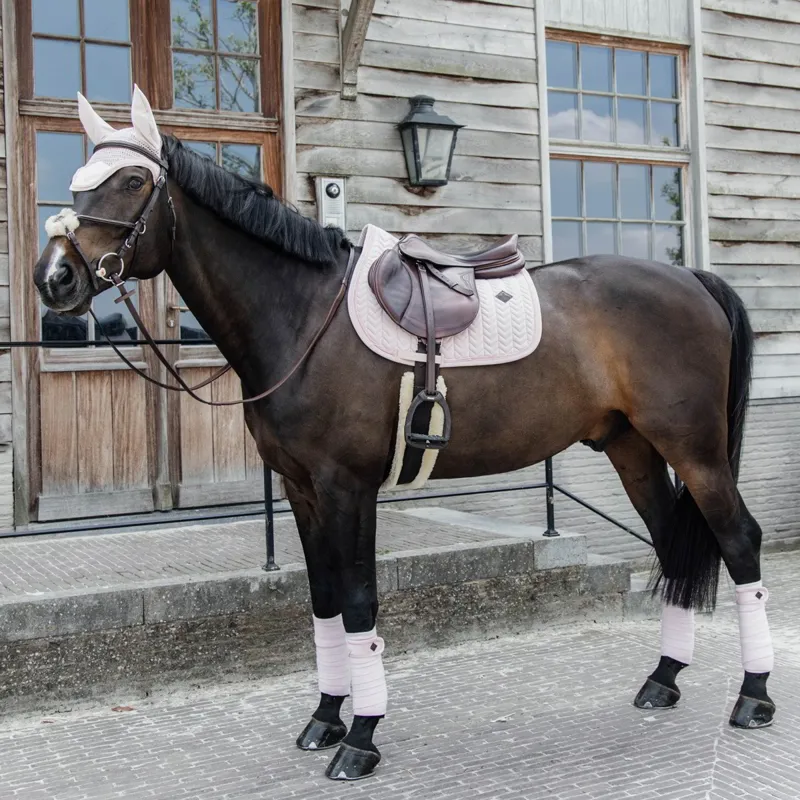 Kentucky Velvet Pearls Saddle Pad - Soft Rose-2