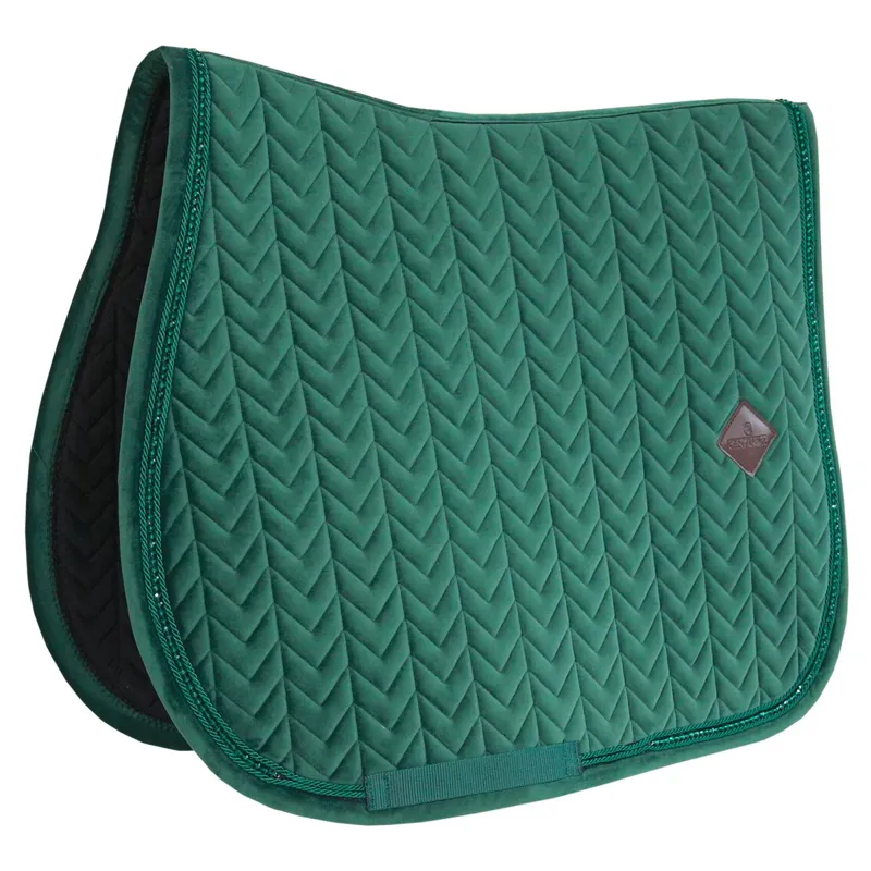 Kentucky Velvet Pearls Saddle Pad - Pine Green