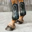 Kentucky Bamboo Shield Tendon Boots with Elastic Straps - Black